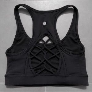 Lululemon Sweaty or Not Bra II Black Gold Reflect